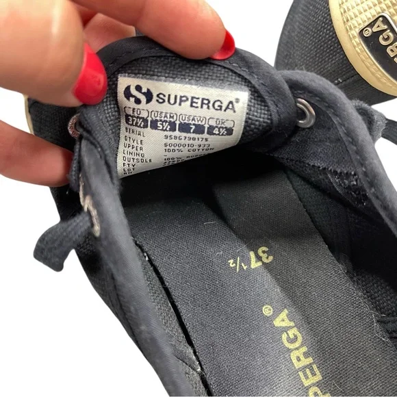 Superga Blue Tennis Shoes 7 Casual Comfy Hi Quality - Picture 6 of 6